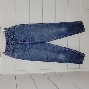 VINTAGE 90s. Gitano size 10. 24" waist. denim medium blue wash pleated jeans